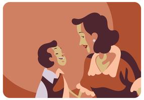 Classic Mothers Day Illustration Vector