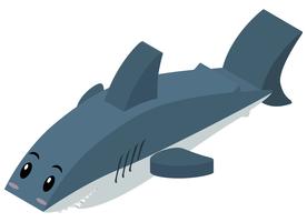 Tiburón en diseño 3D vector
