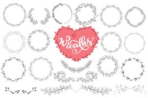 Laurels and wreaths hand drawn vector illustration