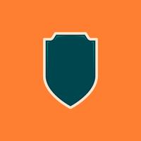 Simple glossy blank shield or insignia shape. Badge template for logo or any purposes vector