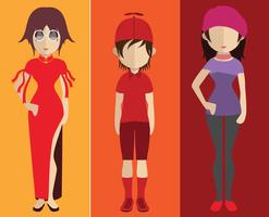 Avatar de personas con variaciones de cuerpo y torso.