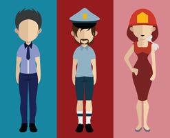 People avatar with full body and torso variations vector