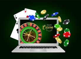 Banner de diseño de casino online. vector