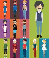Avatar de personas con variaciones de cuerpo y torso. vector