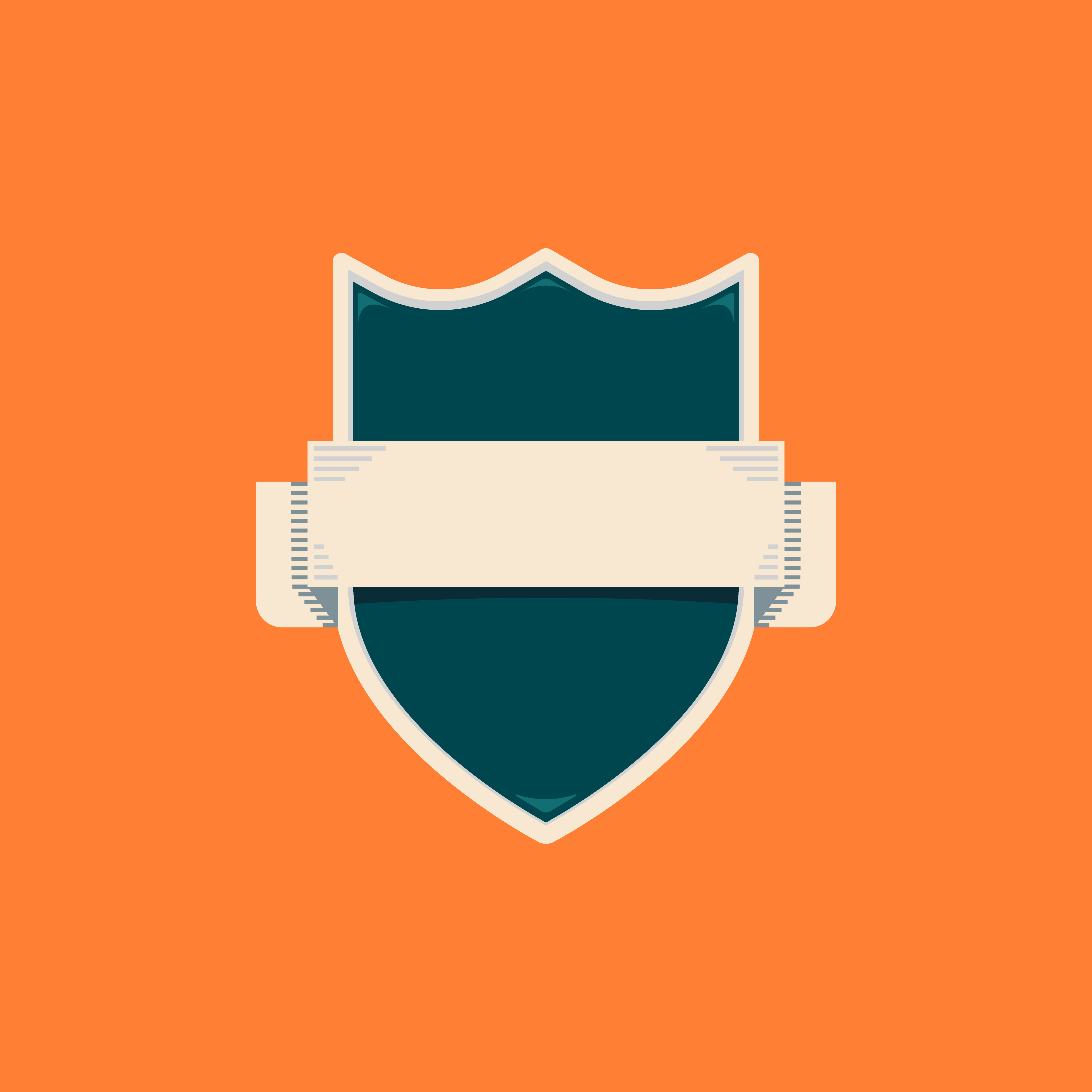 Blank Shield Badge With Blank Horizontal Banner Text Template Download Free Vectors Clipart Graphics Vector Art