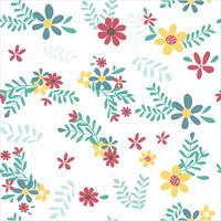 colourful spring flower pattern seamless vector