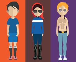 People avatar with full body and torso variations vector