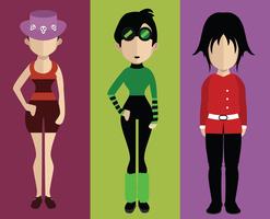 People avatar with full body and torso variations vector