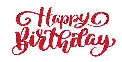 Happy Birthday Hand drawn text phrase vector