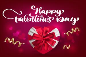 Happy Valentines Day romantic greeting card  vector