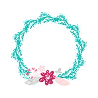 floral wreath bouquet flowers  vector