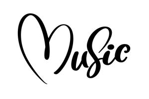 music sign icon heart vector