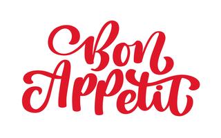 Cita inspiradora Vector Bon Appetit letras