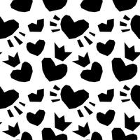 valentine seamless hearts pattern vector