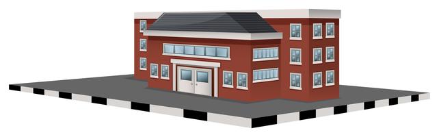 School building in 3D design vector