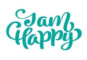 Jam Happy Hand drawn text phrase vector