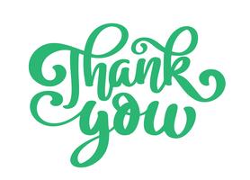 Thank you Hand drawn text phrase vector