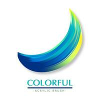 Colorful acrylic brush vector