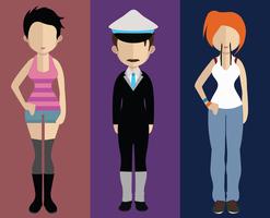 Avatar de personas con variaciones de cuerpo y torso. vector