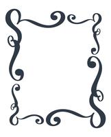 Decorative frames and border standard rectangle hand drawn flourish separator Calligraphy designer elements. Vector vintage wedding illustration Isolated on white background