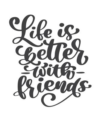 Premium Vector  Happy friendship day cute hand lettering best friends  forever greeting card typography template modern calligraphy design  elements quotes friend phrase