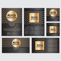 Gold banner background flyer style Design Template vector