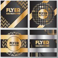 Gold banner background flyer style Design Template vector