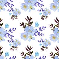 Modele la materia textil enorme floral inconsútil del vintage del estilo de la acuarela, acuarela de las flores aislada en el fondo blanco. Diseño de flores decoración para tarjeta, guardar la fecha, tarjetas de invitación de boda, cartel, banner. vector