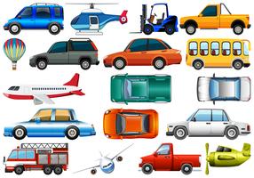 Set of transportation vehicle vector