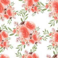 Pattern seamless  floral lush watercolour style vintage textile, flowers aquarelle isolated on white background. Design flowers decor for card, save the date, wedding invitation cards, poster, banner.