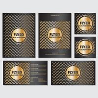 Gold banner background flyer style Design Template vector