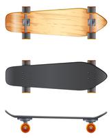 Wooden skateboards vector