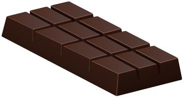 Barra de chocolate oscuro en blanco vector