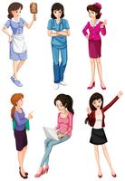 Ladies with different professions vector
