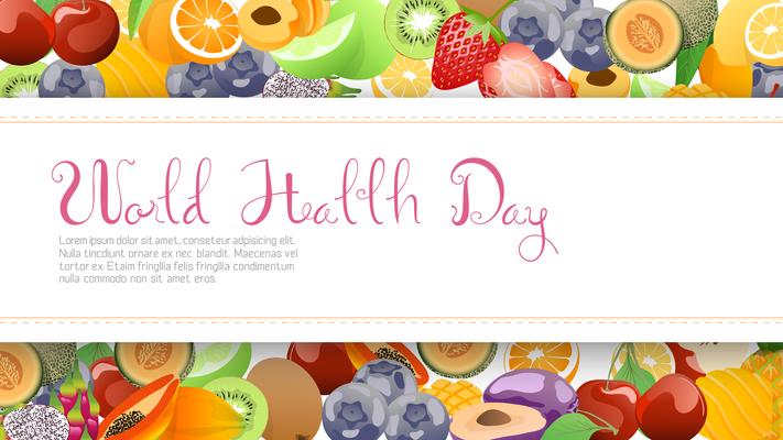 Fruits collection for world health day.