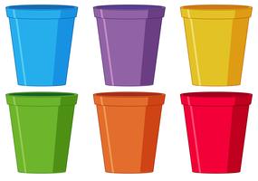 Set de vaso plastico vector