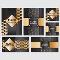 Gold banner background flyer style Design Template vector