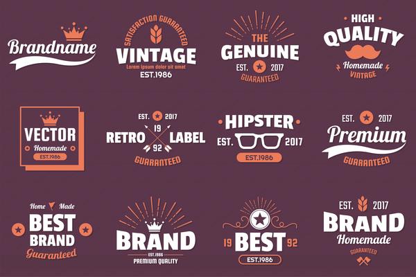 Vintage Retro Vector Logo for banner
