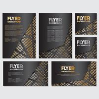 Gold banner background flyer style Design Template vector