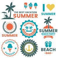 Verano Retro Vector Logo para banner