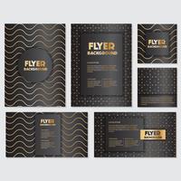 Gold banner background flyer style Design Template vector