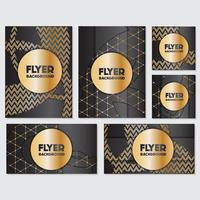 Gold banner background flyer style Design Template vector