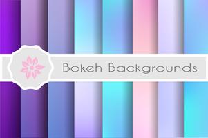 Conjunto de fondos bokeh de fondos decorativos para vector