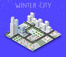 City module creator isometric concept of urban vector