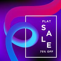 Sale Banner on Liquify and Fluid Shape Background vector