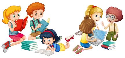 Kids Reading Book Vector Art, Icons, and Graphics for Free Download