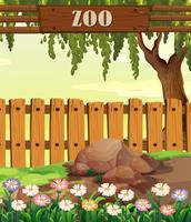 A nature zoo template vector