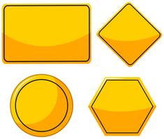 Different designs for yellow signs vector
