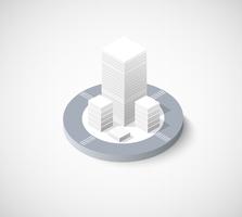 Isometric illustration city urban area with a vector