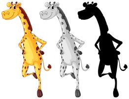 Set of giraffe character vector